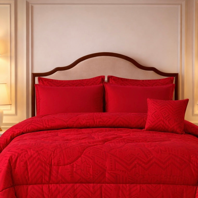 Comforter 7 Pcs Grand Mark Signature Set - Red Colour