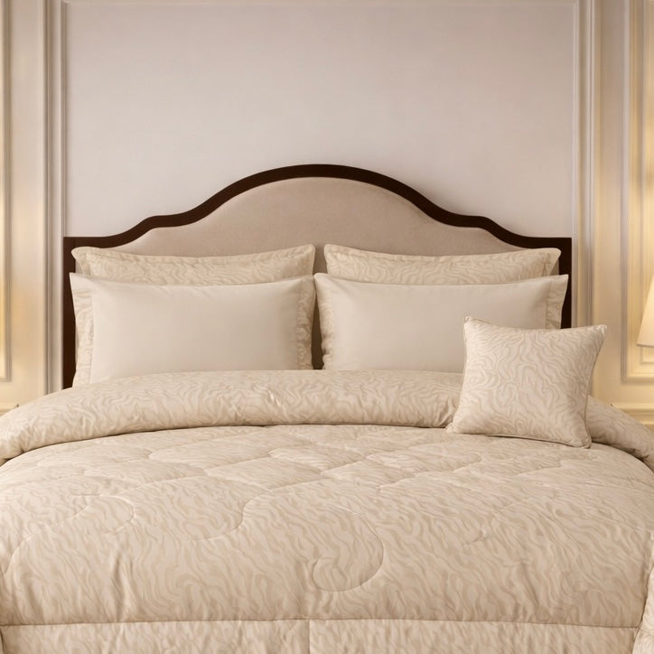 Comforter 7 Pcs Grand Mark Signature Set - Beige Colour