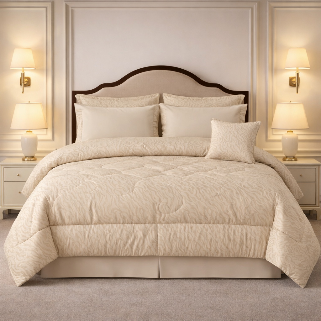 Comforter 7 Pcs Grand Mark Signature Set - Beige Colour