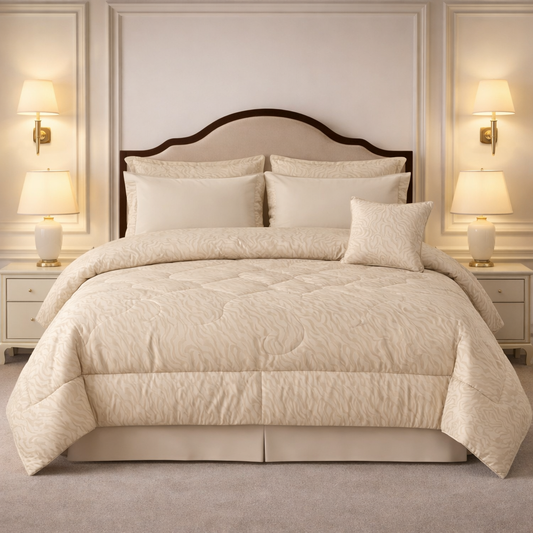 Comforter 7 Pcs Grand Mark Signature Set - Beige Colour