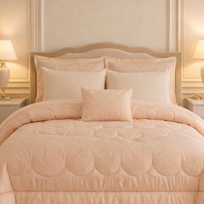 Comforter 7 Pcs Grand Mark Signature Set - Toasted Almond Colour