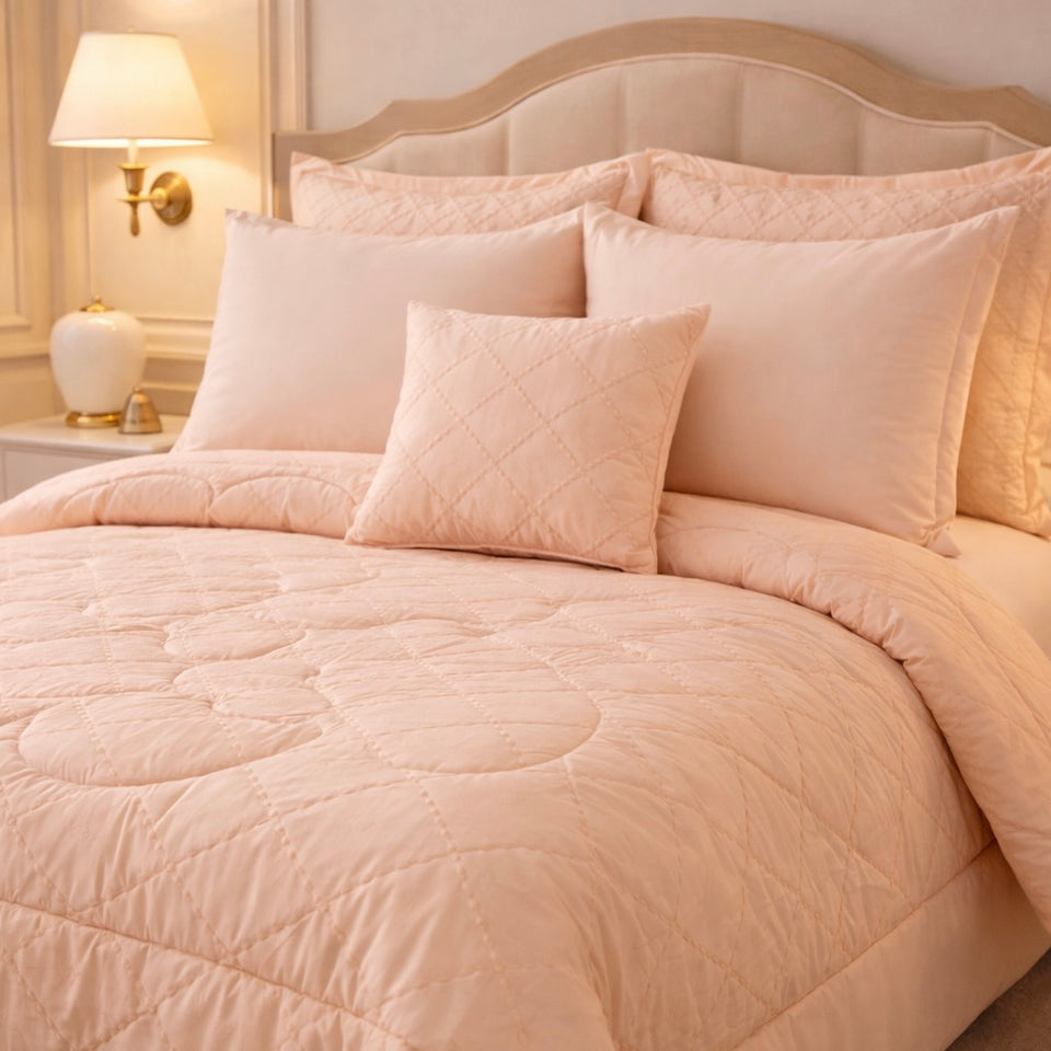 Comforter 7 Pcs Grand Mark Signature Set - Toasted Almond Colour