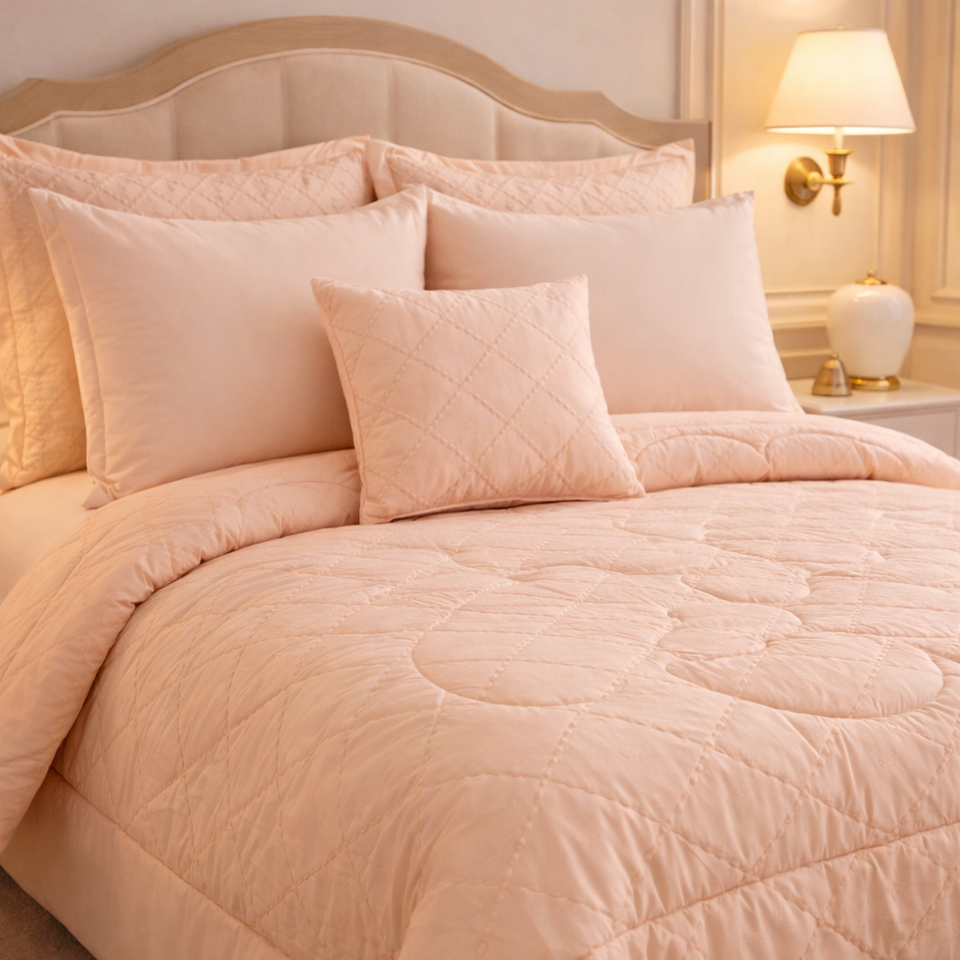 Comforter 7 Pcs Grand Mark Signature Set - Toasted Almond Colour