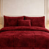 Comforter 7 Pcs Ultra Soft Cloud Fill Top Fitted Set - Ruby Red Colour
