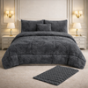 Comforter 7 Pcs Ultra Soft Cloud Fill Top Fitted Set - Gray Colour