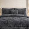 Comforter 7 Pcs Ultra Soft Cloud Fill Top Fitted Set - Gray Colour