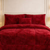 Comforter 7 Pcs Ultra Soft Cloud Fill Top Fitted Set - Red Colour