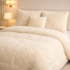 Comforter 7 Pcs Ultra Soft Cloud Fill Top Fitted Set - Beige Colour