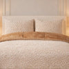 Comforter 4 Pcs Set Lumi Carve Prestige Top Fitted Bedsheet Poly Bag - Oatmeal Colour