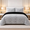 Comforter 4 Pcs Set Lumi Carve Prestige Top Fitted Bedsheet Poly Bag - White Colour