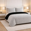 Comforter 4 Pcs Set Lumi Carve Prestige Top Fitted Bedsheet Poly Bag - White Colour