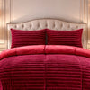 Comforter 4 Pcs Set Levora Comfort Premier Fitted Poly Bag - Ruby Red Colour
