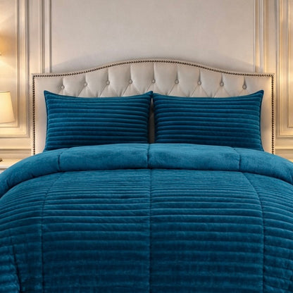 Comforter 4 Pcs Set Levora Comfort Premier Fitted Poly Bag - Deep Teal Colour