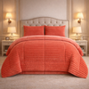 Comforter 4 Pcs Set Levora Comfort Premier Fitted Poly Bag - Orange Colour
