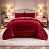Comforter 4 Pcs Set Levora Comfort Premier Fitted Poly Bag - Ruby Red Colour