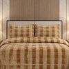 Comforter 4 Pcs Set Ornate Carve Poly Bag - Beige Colour