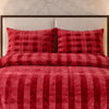 Comforter 4 Pcs Set Ornate Carve Poly Bag - Red Colour