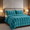 Comforter 4 Pcs Set Ornate Carve Poly Bag - Sky Blue Colour