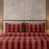 Comforter 4 Pcs Set Ornate Carve Poly Bag - Light Red Colour