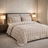 Comforter 4 Pcs Set Ornate Carve Poly Bag - Off White Colour