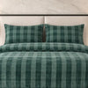Comforter 4 Pcs Set Ornate Carve Poly Bag -  Dark Green Colour