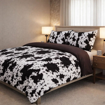 Comforter 4 Pcs Set Savanna Signature Top Fitted Poly Bag - Black & White colour