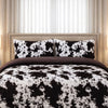 Comforter 4 Pcs Set Savanna Signature Top Fitted Poly Bag - Black & White colour