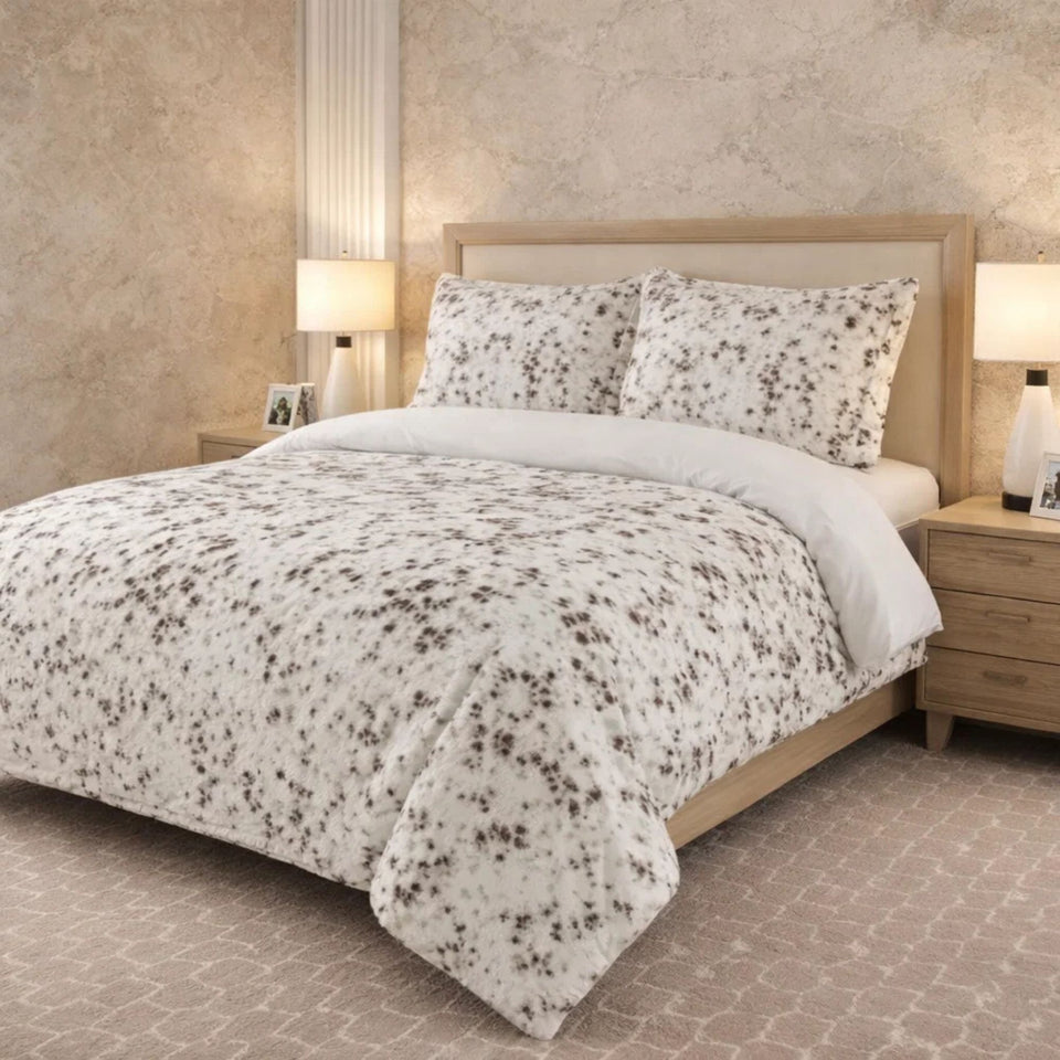 Comforter 4 Pcs Set Savanna Signature Top Fitted Poly Bag - Salt & Pepper Colour