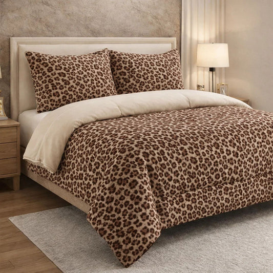 Comforter 4 Pcs Set Savanna Signature Top Fitted Poly Bag - Bronze colour