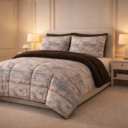Comforter 6 Pcs Set Prime Rest Poly Bag - Dark Walnut Colour