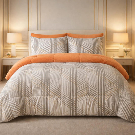Comforter 6 Pcs Set Prime Rest Poly Bag - Greige Colour
