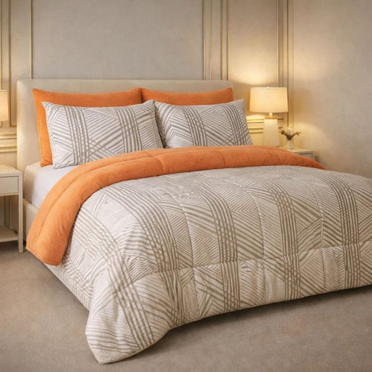 Comforter 6 Pcs Set Prime Rest Poly Bag - Greige Colour