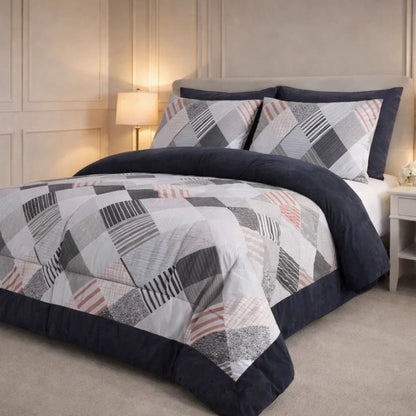 Comforter 6 Pcs Set Prime Rest Poly Bag - Black Colour