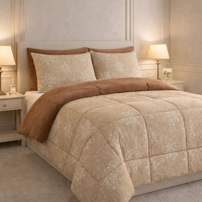 Comforter 6 Pcs Set Prime Rest Poly Bag - Taupe Colour