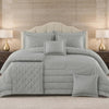 Comforter 9 Pcs Set Honey Weave Luxe Poly Bag - Gray Color