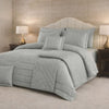 Comforter 9 Pcs Set Honey Weave Luxe Poly Bag - Gray Color