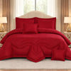 Comforter 9 Pcs Set Honey Weave Luxe Poly Bag - Rudy Red Colour