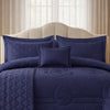 Comforter 9 Pcs Set Honey Weave Luxe Poly Bag - Midnight Plum Colour