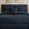 Comforter 9 Pcs Cotton Craft Textura Set Poly Bag - Black Colour