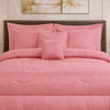 Comforter 9 Pcs Cotton Craft Textura Set Poly Bag - Flamingo Pink Colour
