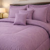 Comforter 9 Pcs Cotton Craft Textura Set Poly Bag - Purple Colour