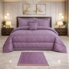 Comforter 9 Pcs Cotton Craft Textura Set Poly Bag - Purple Colour