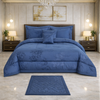 Comforter 9 Pcs Cotton Craft Textura Set Poly Bag - Blue Colour