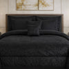Comforter 9 Pcs Cotton Craft Textura Set Poly Bag - Charcoal Black Colour