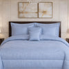 Comforter 9 Pcs Cotton Craft Textura Set Poly Bag - Sky Blue Colour