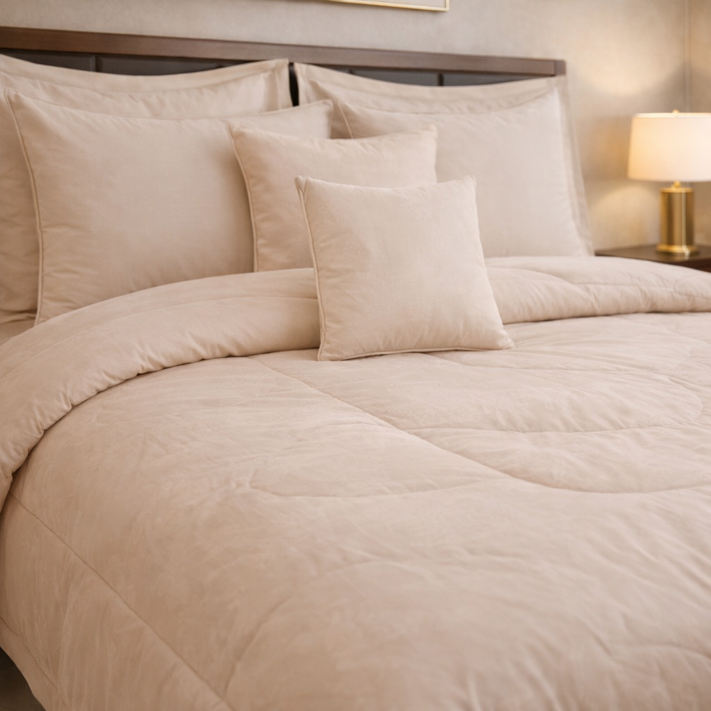 Comforter 9 Pcs Cotton Craft Textura Set Poly Bag - Oatmeal Colour