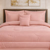 Comforter 9 Pcs Cotton Craft Textura Set Poly Bag - Pink Colour