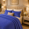 Crest Cashmere Fleece Blanket King Size - Blue Colour