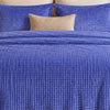 Crest Cashmere Fleece Blanket King Size - Blue Colour