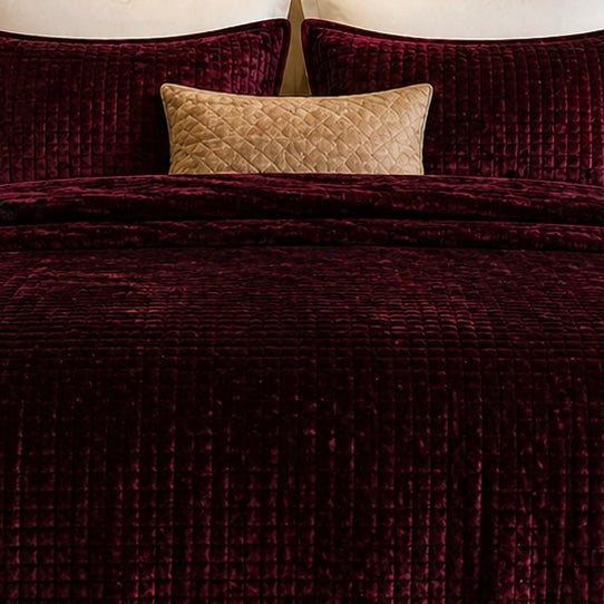 Crest Cashmere Fleece Blanket King Size - Charcoal Rose Colour